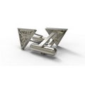 Stainless Steel Cuff Links Triangle Shape 3/4"